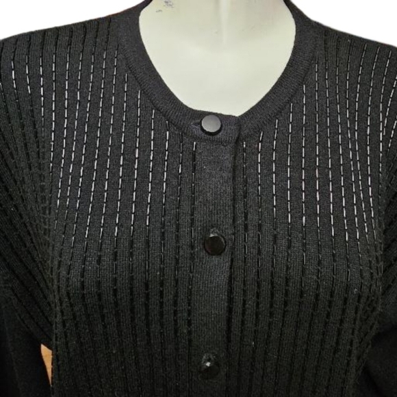 Jones of New York beaded cardigan lambs wool blend size large - Picture 3 of 5